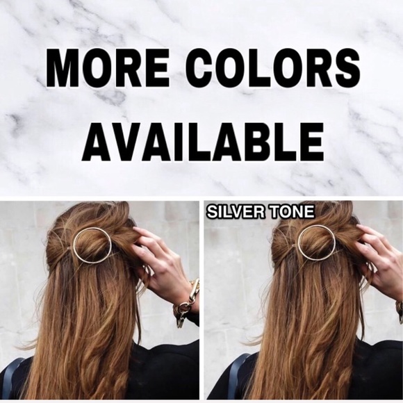 ⚜️[𝟯/$𝟭𝟴]⚜️Silver Round Simple Barrette NEW - Picture 7 of 9